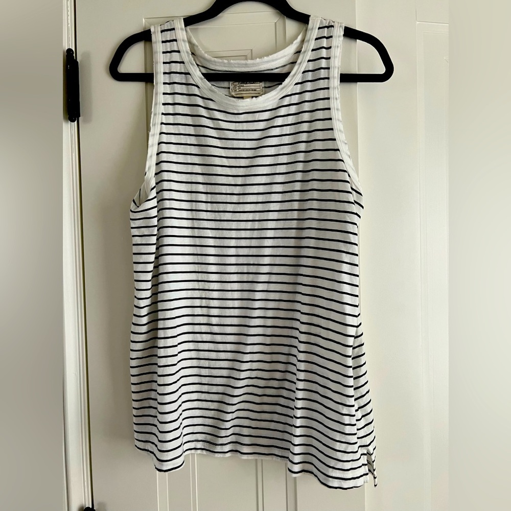Current Elliott striped sleeveless t shirt